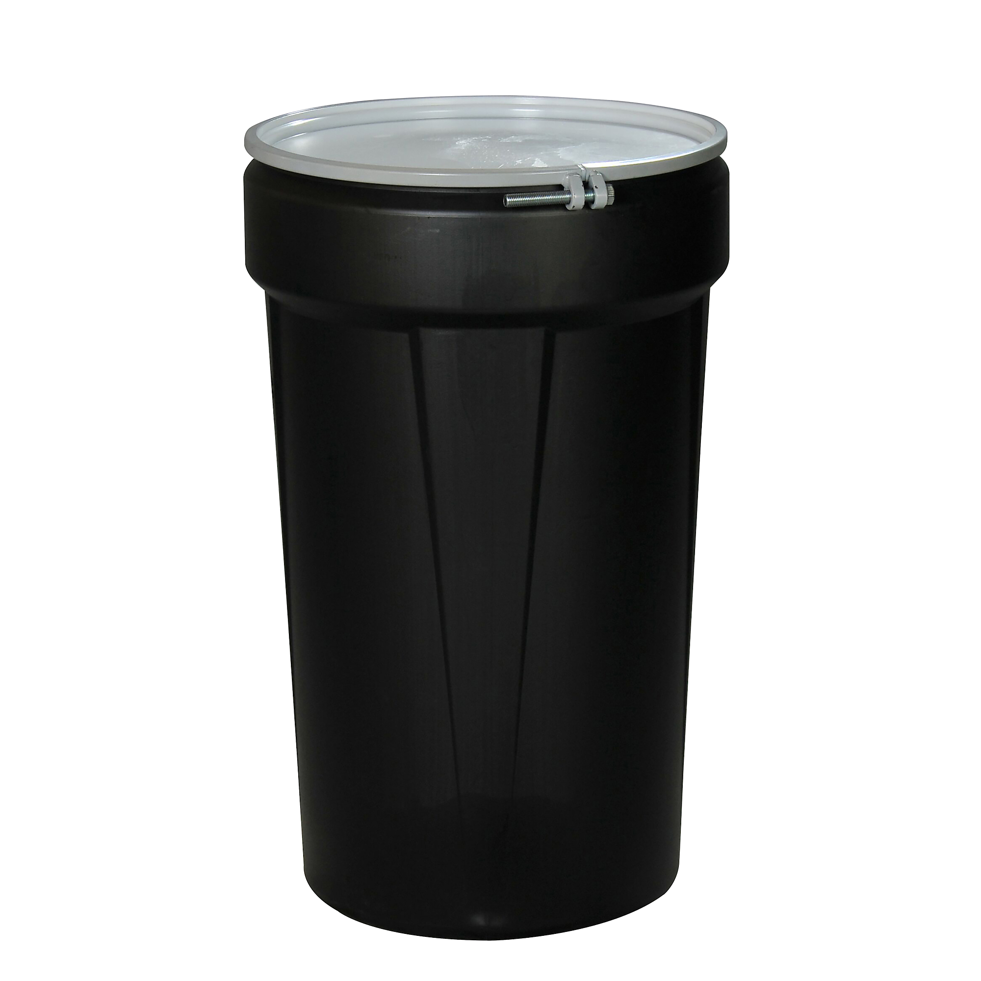 Eagle Lab Pack Open Head Drum — 55 Gallon, High-Density Polyethylene, UV Resistant, Black, Model# 1655MBLKBR